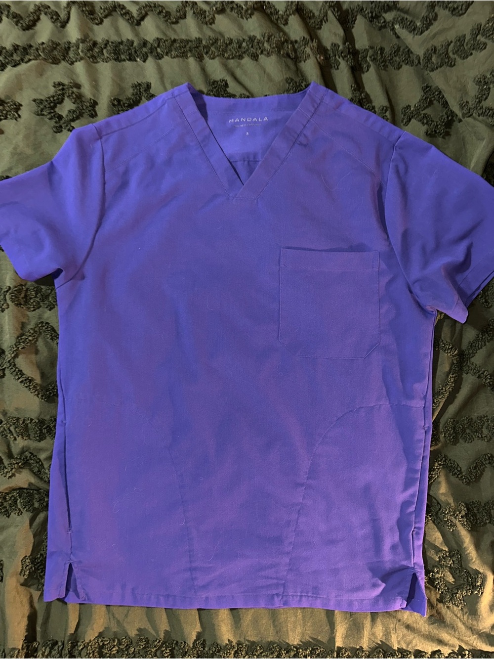 Mandala men's v-neck scrub top